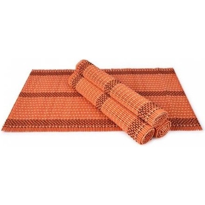 GoEco Bambusové prostírání 44x30cm oranžové 4ks
