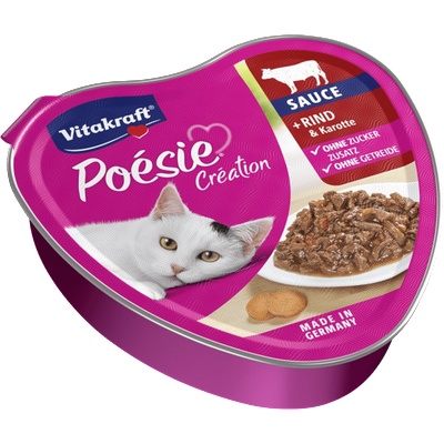 Vitakraft POÉSIE - Консерва "Сърце" - Говеждо и моркови - хапки в сос