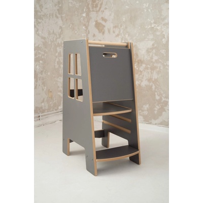 Tuptiwood Učiaca veža Kitchen Helper extra safe sivá