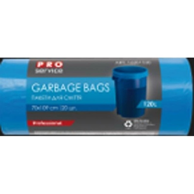 PROSERVIS Vrecia na odpad 70x109 LDPE 120 l 21µm 20 ks modré