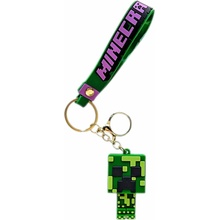 Prívesok na kľúče Minecraft Creeper s pútkom a karabínou