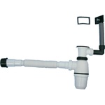 Tagemal LTD Сифон гофре с преливник за мивка алпака (141311)