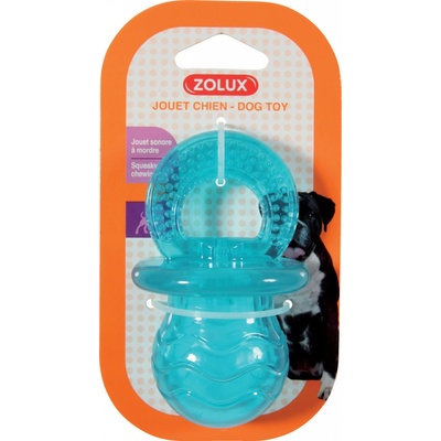 Zolux Hračka pro psy dudlík 10 cm tyrkysová