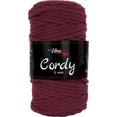 Příze Cordy 5mm 8024 bordó tmavá