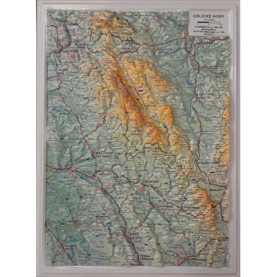 Orlické hory - plastická mapa 27x20 cm