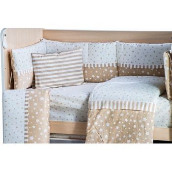 Бебешки спален комплект Дуо Звезди Капучино