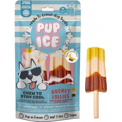 PUP ICE chladiaca pochúťka banán a karob 2 ks 90 g