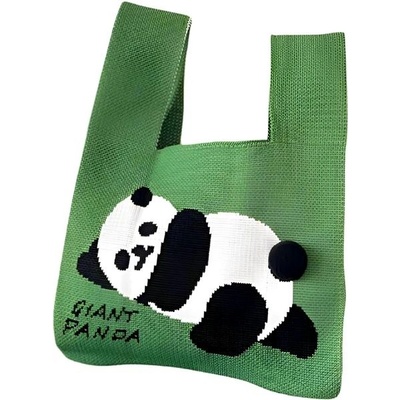 Annam Ležící panda tote bag 35 × 20 cm zelená