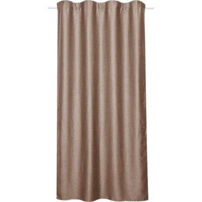 Zatemňovací závěs s řasící páskou Blackout Shine hnědý 175 x 135 cm