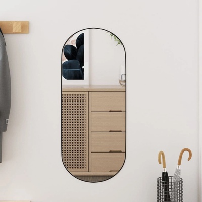 vidaXL Стенно огледало 25x60 см стъкло овално (350454)