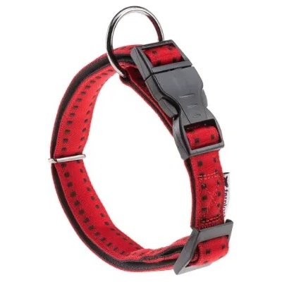 Ferplast Cricket - Регулируем нашийник за кучета с мека подложка, 35-50 см, /20 мм. червен