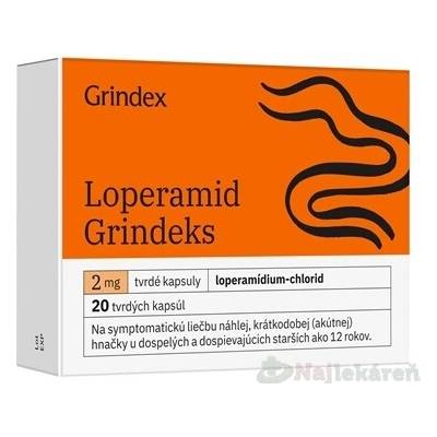 Loperamid Grindeks 2 mg tvrdé kapsuly cps.dur. 20 x 2 mg