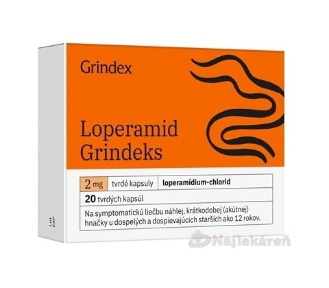 Loperamid Grindeks 2 mg tvrdé kapsuly cps.dur. 20 x 2 mg od 6,19 ...
