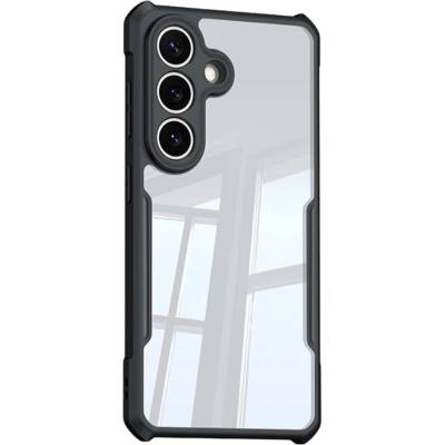 Samsung XUNDD Прозрачен Калъф за Samsung S26+ - TPU+Акрил, Airbag, 0.8mm ръбове, Черен, Протектор