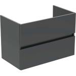 Ideal Standard Eurovit+ - Шкафче за умивалник, 55x80x44 см, 2 чекмеджета, лъскаво сиво R0263TI (R0263TI)