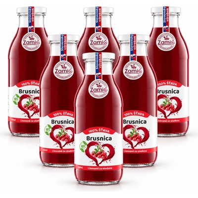 Zamio Brusnica šťava 6 x 500 ml