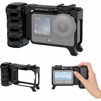 Puluz Držák na rám + držák gripu + ISO patka pro DJI Osmo Action 6 / Pu1096b