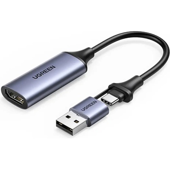 UGREEN HDMI адаптер Ugreen CM489, USB-A / USB-C, сив (40189)