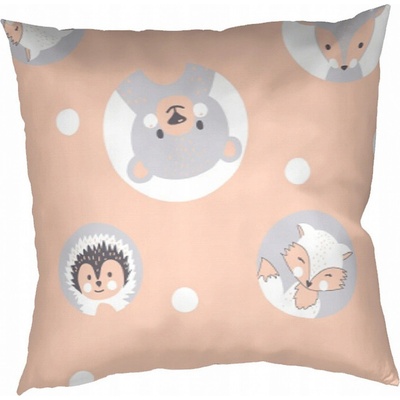 Dadka bavlna Animals apricot 40 x 40 cm