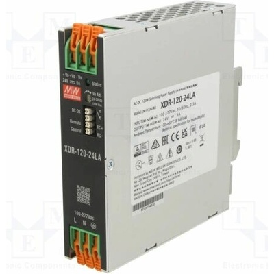 MEAN WELL XDR-120-24LA Napájecí zdroj: spínaný; na lištu DIN; 120W; 24VDC; 0÷5A; OUT: 1