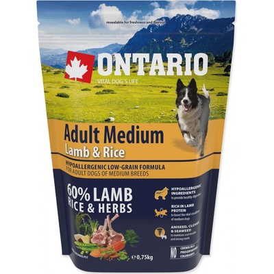 Ontario Adult Medium Lamb & Rice 2,25 kg