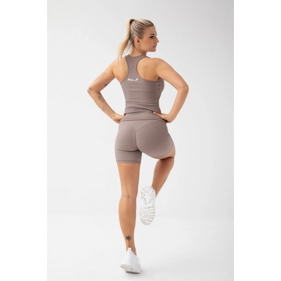 FeelJ! FeelJ Premium Ribbed kraťasy Push up Mocca
