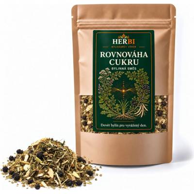 Herbi Bylinný čaj Rovnováha cukru s černým čajem a bylinami pro metabolickou harmonii 50 g