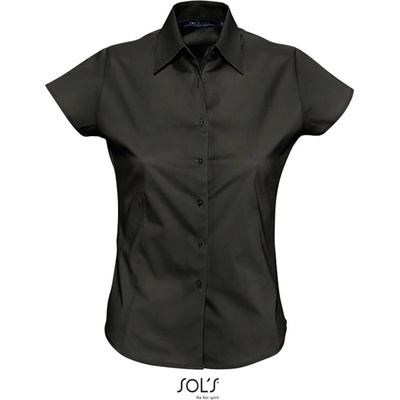 SOL's Collection košile Excess elastická krátký rukáv dámská Černá