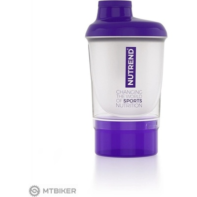NUTREND šejkr, 300 ml + zásobník, fialová