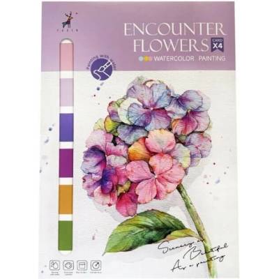 Encounter Flowers DIY sada na akvarelové maľovanie pre deti 8 Kreatívna maliarska sada CABT437