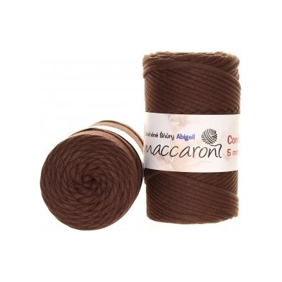 Maccaroni Šňůry Abigail 5mm - 304D tmavě hnědá