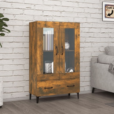 vidaXL Висок шкаф, опушен дъб, 70x31x115 см, инженерно дърво (817480)