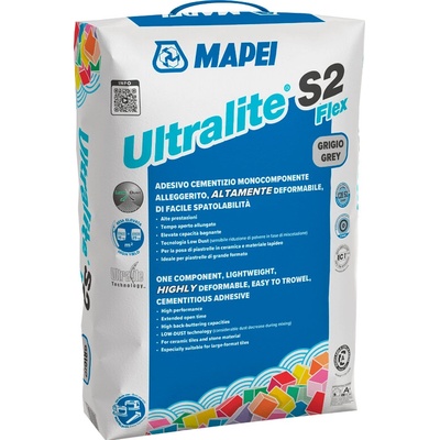 MAPEI Ultralite S2 Vysoce deformovatelné lepidlo 15 kg šedé