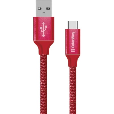 Colorway CW-CBUC008-RD USB - TYPE-C, 2.4A, 2m, červený