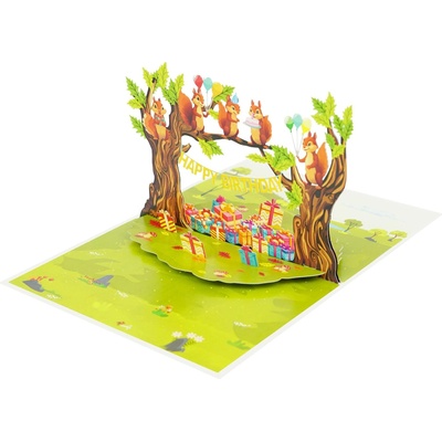 Kiriori Поздравителна картичка Kiriori Pop-up - ЧРД Катерици (12256)