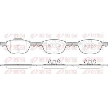 Sada brzdových platničiek kotúčovej brzdy REMSA 1082.00