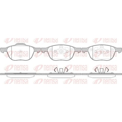 Sada brzdových platničiek kotúčovej brzdy REMSA 1082.00