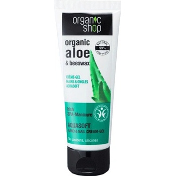 Organic Shop krémový gel na ruce a nehty s aloe vera a včelím voskem 75 ml