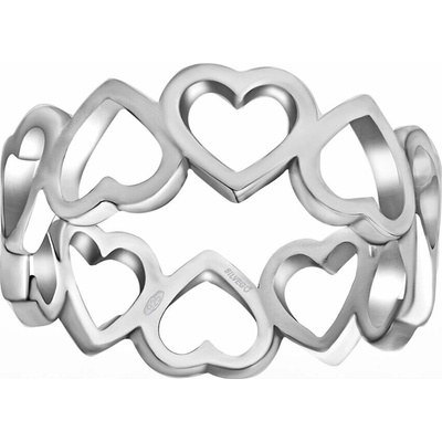 SILVEGO Stříbrný prsten Coradia se srdíčky QR623RS