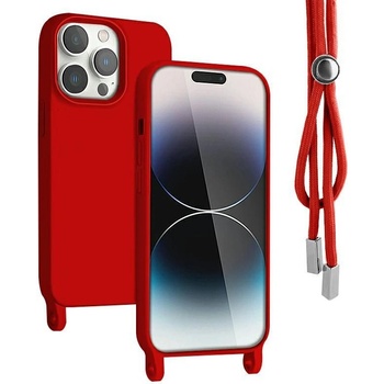 Pouzdro Jelly Case Rope Case Samsung A33​ 5G na krk - červené