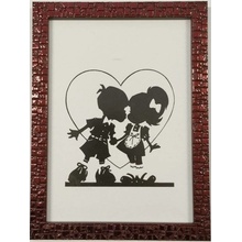 Bondecor Fotorám - plastový strukturovaný, lišta 1611, bordo Velikost: 10x15