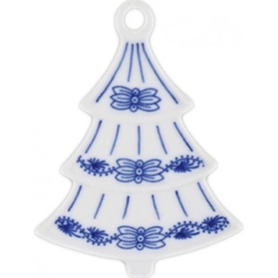 Cibulák Dubí Vánoční ozdoba stromeček cibulový porcelán 10596