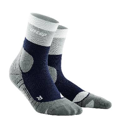 CEP Hiking Light Merino Mid Cut Socks Vysoké outdoorové ponožky dámské Barva: marineblue / grey, Velikost: IV