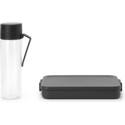 Brabantia Desiatový box a fľaša na vodu v súprave MAKE & TAKE tmavo šedá, Brabantia (BRAB206689)