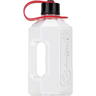 Alpha Designs Alpha Bottle XXL Jug 2,4L - průhledný červený popruh