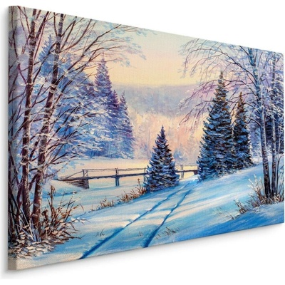 Plátno Zimní Lesní Krajina Varianta: 90x60
