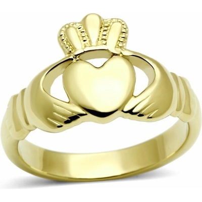 S4U Zlacený ocelový prsten Claddagh AL 0110