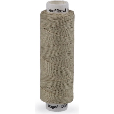 Nitě lněné knoflíkové 50 m, malé, 782 zelenošedá sv.