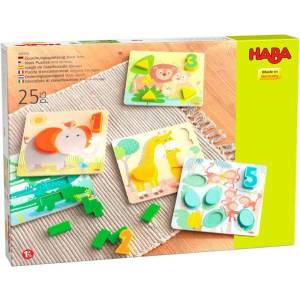 HABA Дървена играчка за учене на цветове и числа Диви животни (1306708001)