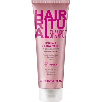 Dermacol Hair Ritual Shampoo Red Hair & Grow Effect šampon pro zrzavé a červené vlasy 250 ml